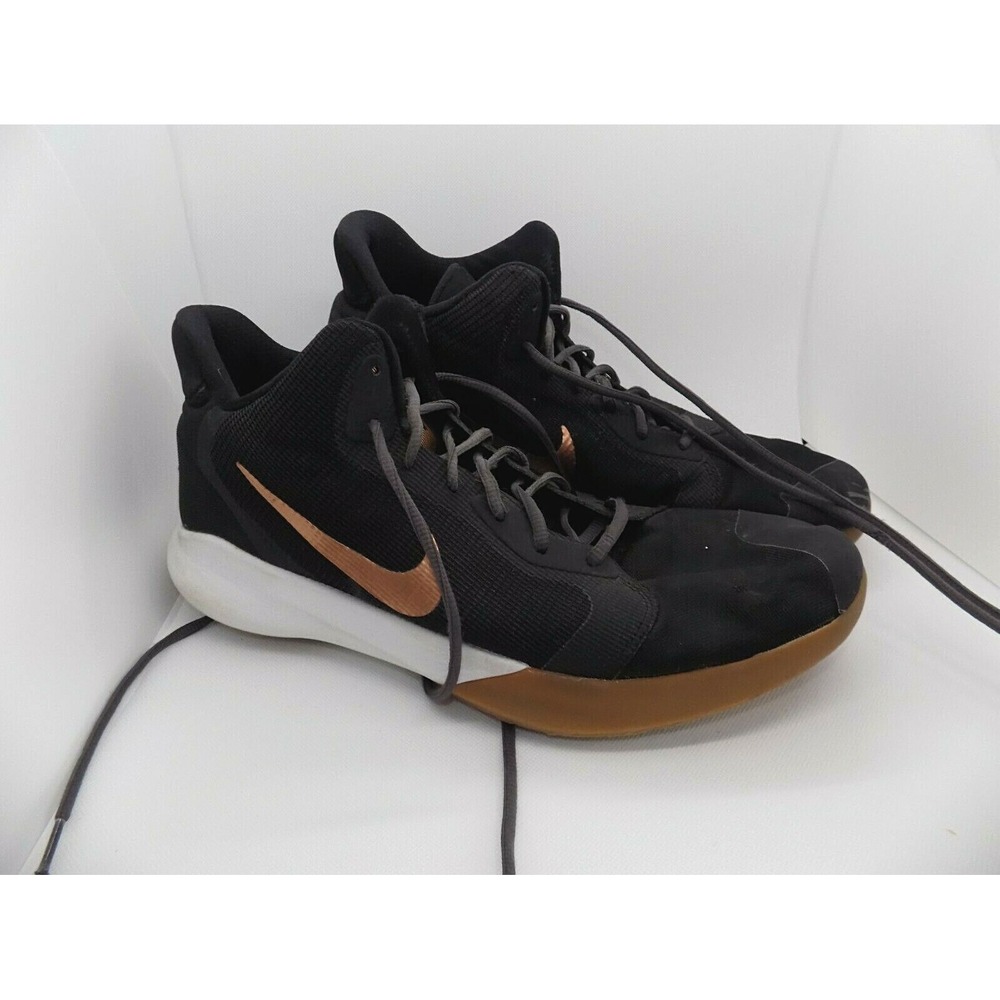 Nike Precision 3 Mens Basketball Shoes Black Gold White AQ7495-006 Size 14